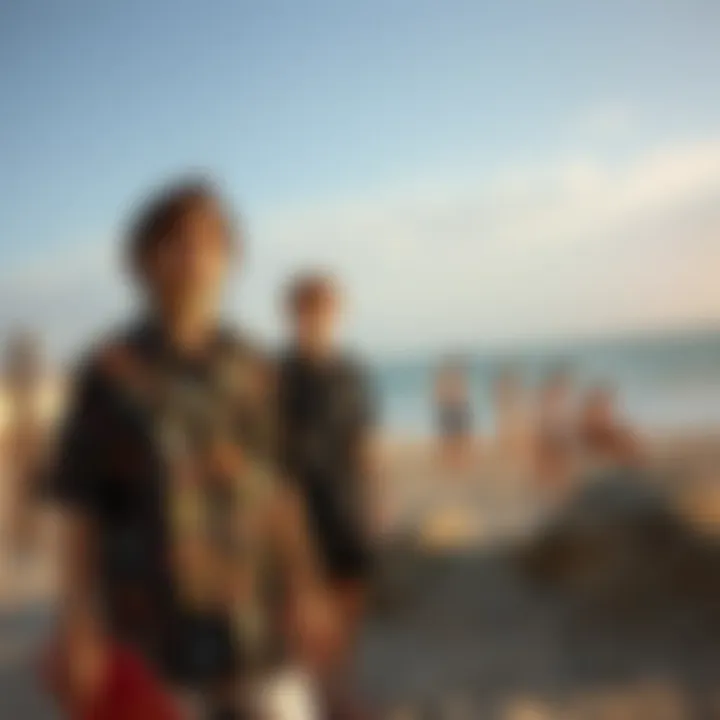 Historical evolution of beach wear including black beach shirts