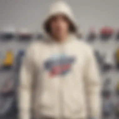 Maintenance Matters: Caring for Your Cream Zip Hoodie Care tips for maintaining a cream zip hoodie laid out visually