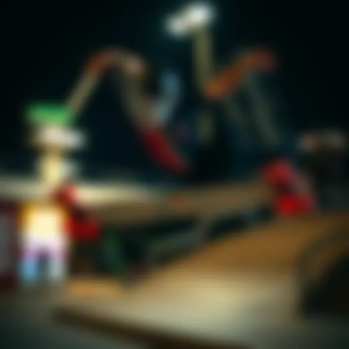 Skateboarder performing tricks with a Death Wish board