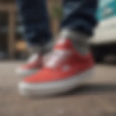 Close-up of Vans shoes demonstrating care and maintenance tips