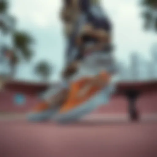 Vans Sneakers in Action Vans sneakers displayed in a skatepark setting