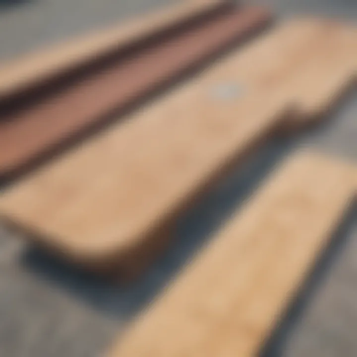 A close-up of the construction materials used in Euro deck