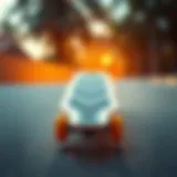 Dynamic view of a flip board skateboard highlighting its unique design.