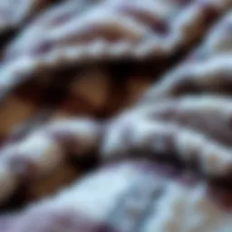 A close-up of the fabric texture of a fluffy flannel jacket showcasing its softness