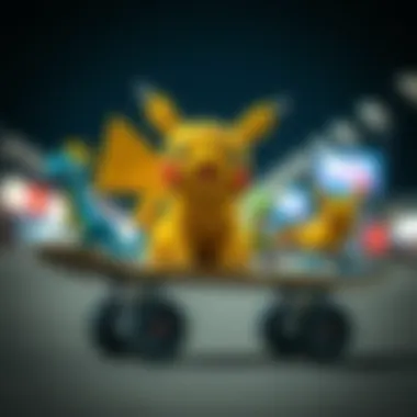 Merchandise showcasing the blend of Pokémon and skating culture