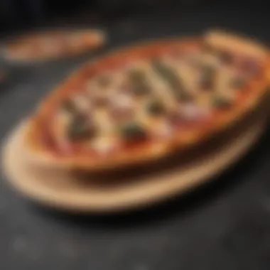 Vibrant Pizza Skate Deck Design Artistic depiction of a vibrant pizza-themed skate deck