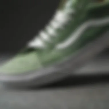 Close-up of the texture of Vans shoes showcasing durability