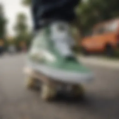 Skateboarder wearing Vans, reflecting cultural significance