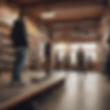 Community and Trends in Skate Culture Community gathering in a skateboarding lifestyle shop
