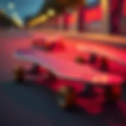 Stylish design of the Magneto Drop Through Longboard showcasing its unique deck shape