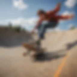 Dynamic Mongoose skateboard in action on a half-pipe