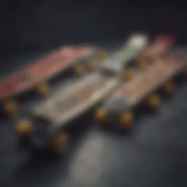 Variety of Mongoose Skateboard Models Various Mongoose skateboard models lined up
