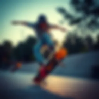 Skateboarder performing tricks while wearing Nike Daybreak Summit