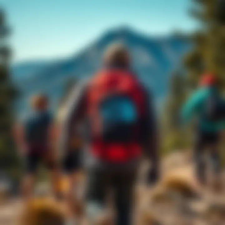 Outdoor Adventures with the North Face Pack Outdoor enthusiasts with the North Face Pack on a hiking trail