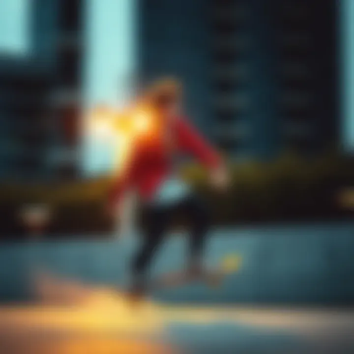 Dynamic Style: RVCA Jacket in Action Skateboarder wearing the RVCA Coach Jacket in action