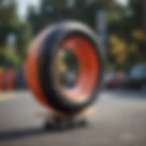 Santa Cruz Rubber Ring showcased on a skateboard