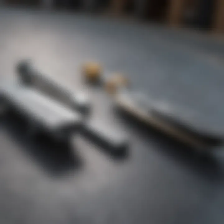 Illustration of the Silver T Tool alongside other skateboard tools for comparison