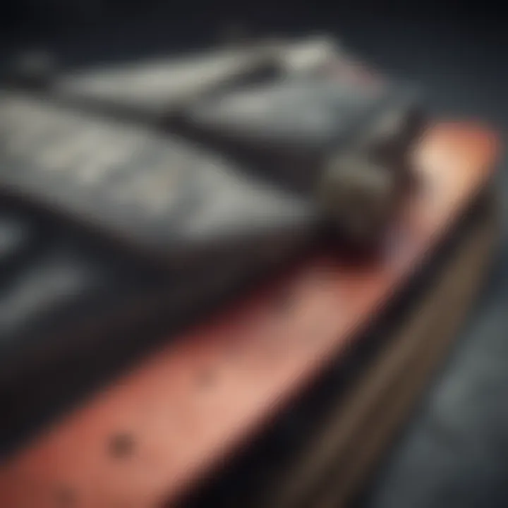 Close-up of materials used in skateboard strap backpack