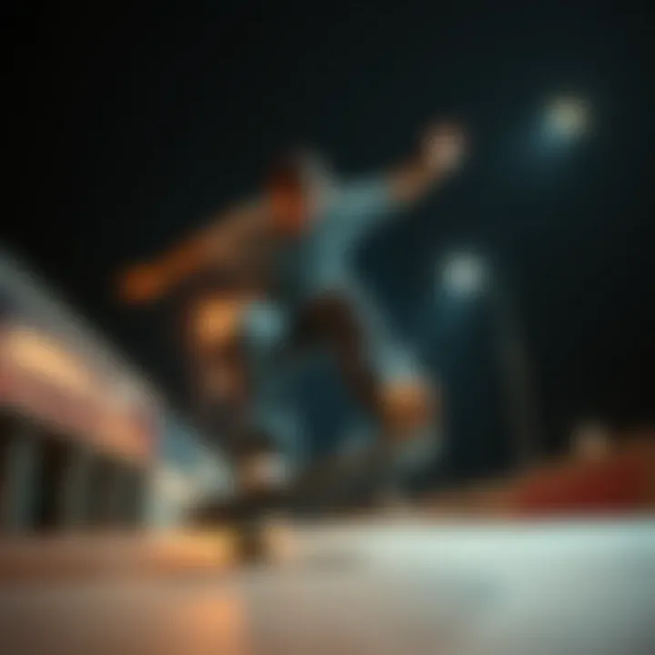 A skater performing tricks while wearing the Vans Old Skool Corduroy