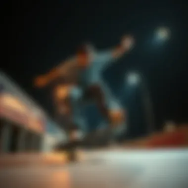 Dynamic Performance on the Board A skater performing tricks while wearing the Vans Old Skool Corduroy