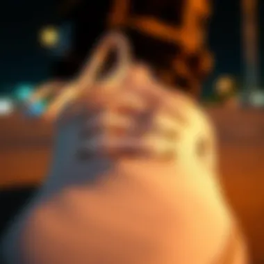 Close-up of Vans Pro White shoe design highlighting its unique features