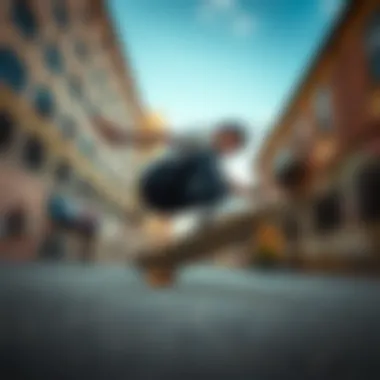 Skater demonstrating performance of Vans Pro White in an urban setting