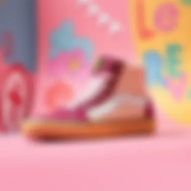 Stylish display of the Vans Sk8 Hi MTE 2 Pastel Multi on a colorful background