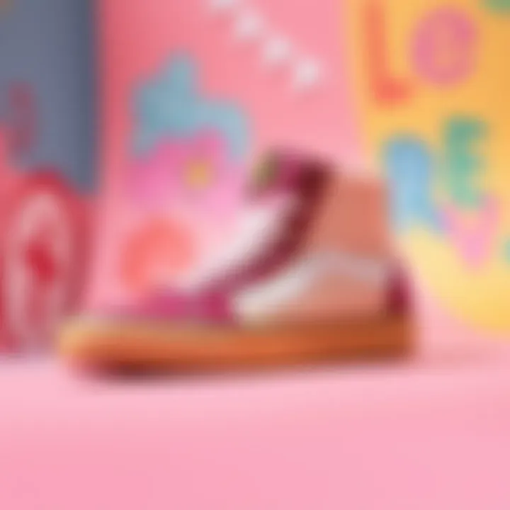 Stylish display of the Vans Sk8 Hi MTE 2 Pastel Multi on a colorful background