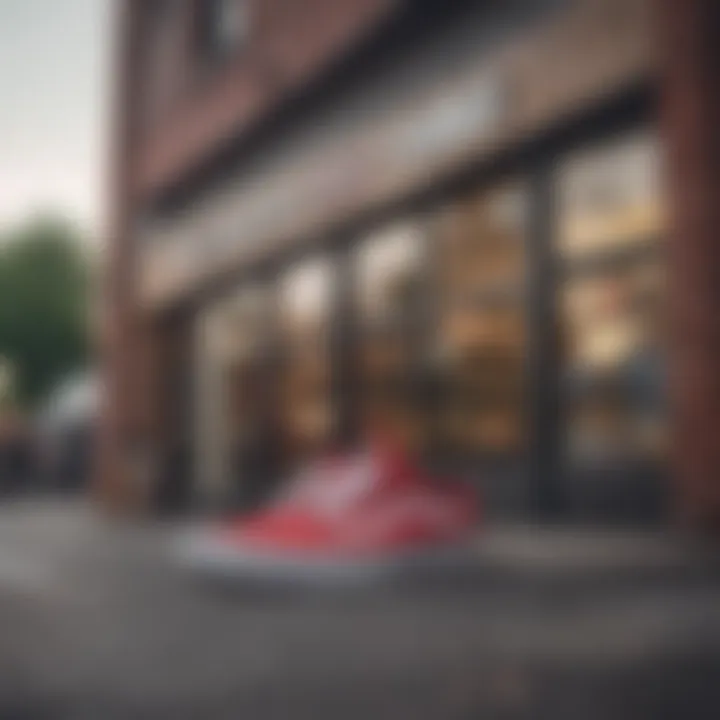 Exterior view of the Vans store in Syracuse, showcasing the iconic logo.