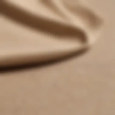 Close-up of beige Dickies fabric, highlighting the material quality and texture.