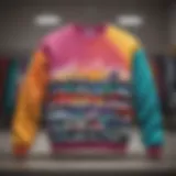 A stylish display of various crewneck sweatshirts in vibrant colors