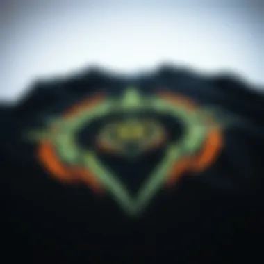 Unique Design Elements of Vortex Sweatshirt Close-up of the unique design elements of the vortex sweatshirt