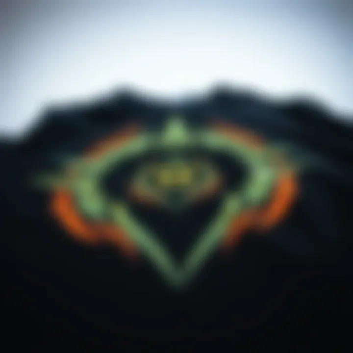 Unique Design Elements of Vortex Sweatshirt Close-up of the unique design elements of the vortex sweatshirt