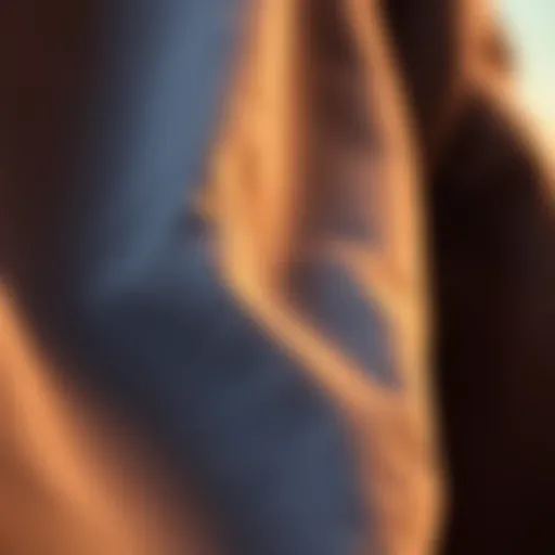 Detail of the vortex sweatshirt fabric showcasing its texture and quality