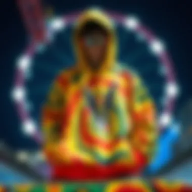 Styling Options in Skate Culture A vibrant display of various styling options for the vortex sweatshirt in skate culture