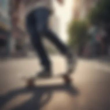 Skateboarder performing tricks while wearing Simple OS shoes