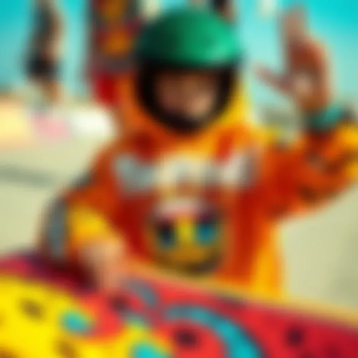 Vibrant Design Elements of Thrasher Kidswear Thrasher Kidswear collection showcasing vibrant designs