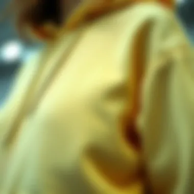 A close-up of a eco-friendly fabric used in modern hoodies for skaters