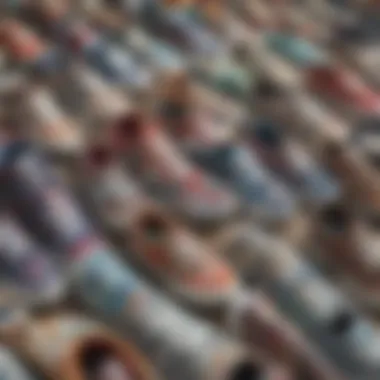Diverse Fabric Patterns in Vans Patchwork Shoes Vans patchwork shoes showcasing diverse fabric patterns