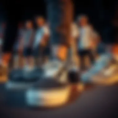 A group of skaters wearing various Vans shoes, highlighting community and culture