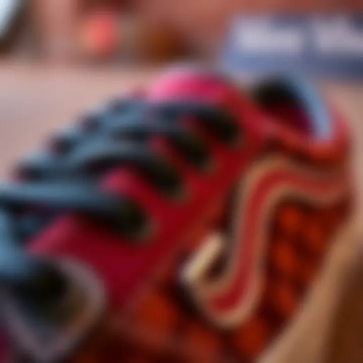 Close-up of Vans strap detailing highlighting craftsmanship