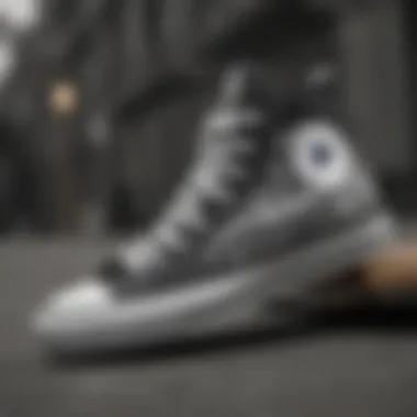 Converse Shoes and Skateboarding Classic Converse shoes on a skateboard