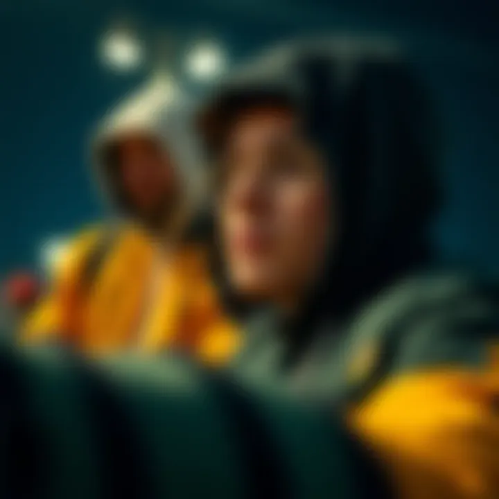 Skate culture enthusiasts wearing zip-up jackets with hoods
