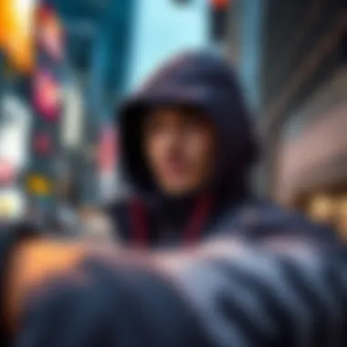 A versatile hooded jacket in an urban setting