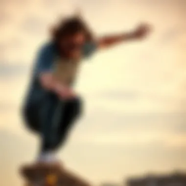 Enhanced Performance with Von Zipper Sunglasses Skater wearing Von Zipper sunglasses while performing a trick