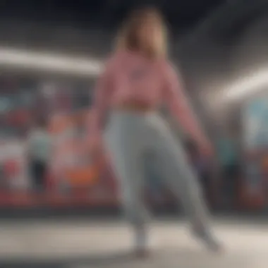 Sporty Style with Nike Loose Fit Sweatpants Dynamic shot of a woman engaging in sports while wearing Nike loose fit sweatpants