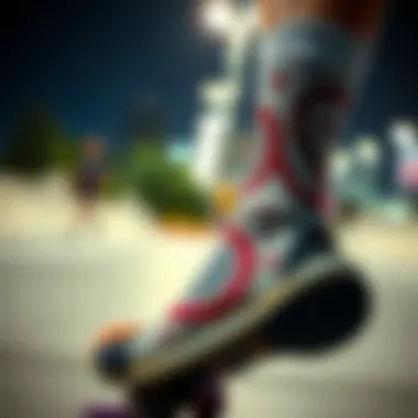 Stance Socks in Skate Culture Illustration of stance socks within skate culture settings