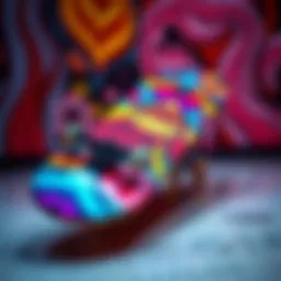 Custom skateboard design showcasing vibrant colors and unique art