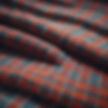 Close-up of flannel fabric showcasing quality and texture