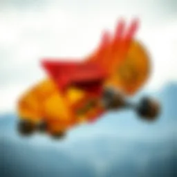 Artistic representation of the Flying Eagle F3 skateboard showcasing its origami-inspired design.